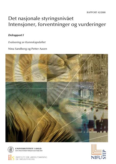 Det nasjonale styringsnivået delrapport 1 Kudos