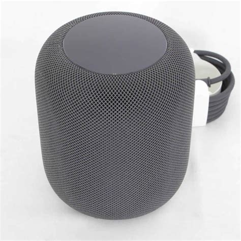 美品Apple HomePod MQHW2J A スペースグレイ スマートスピーカー ホームポッド 本体 024300 リファン