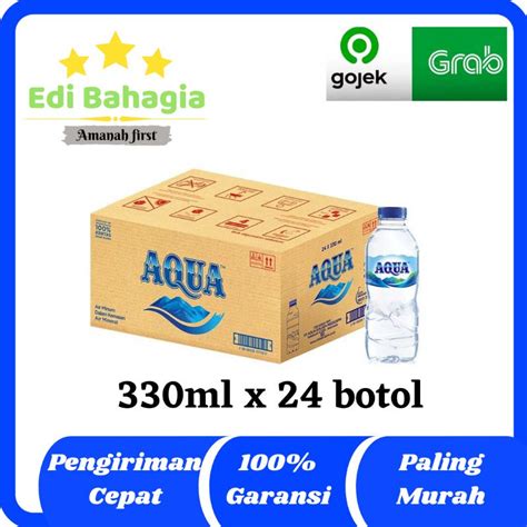 Jual Air Mineral Aqua Botol 330 Ml 1 Dus Shopee Indonesia