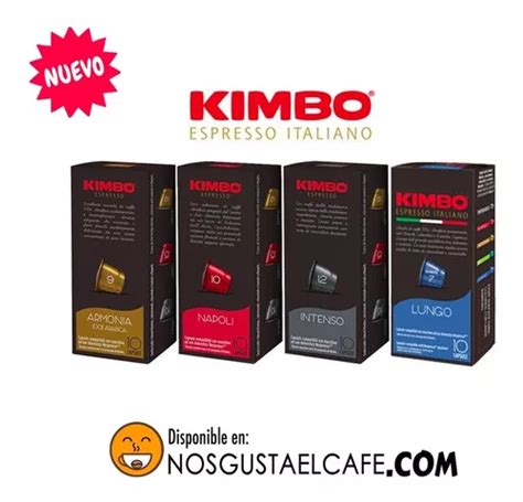 Pack C Psulas Italianas Kimbo Compatibles Con Nespresso Cuotas Sin