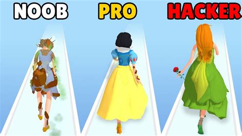 Noob Vs Pro Vs Hacker In Princess Run 3d Youtube