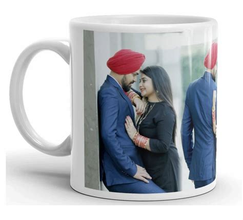 White Printed Ceramic Sublimation Photo Mug Capacity Ml Size