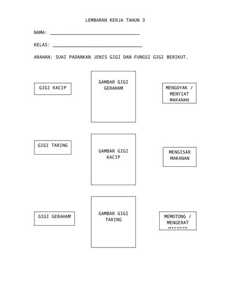 DOC Lembaran Kerja Gigi DOKUMEN TIPS