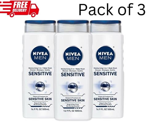 Nivea Men Sensitive Body Wash With Bamboo Extract Pack Of Fl Oz