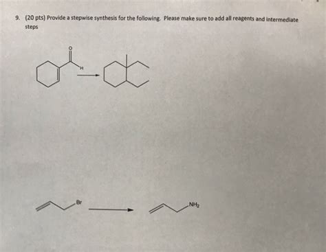 Solved Pts Provide A Stepwise Synthesis For The Chegg