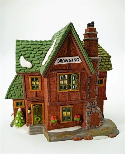 Department 56 Dickens Village Series Browning Gottage 5824 6 Light Up House Etsy