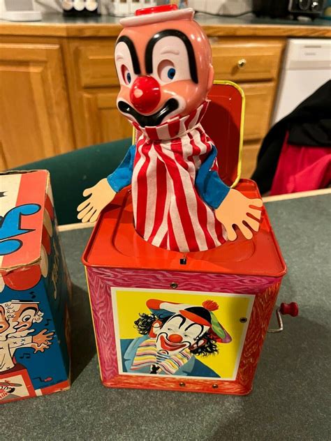 Vintage 1961 Matty Mattel Clown Jack In The Box Nib 3922021141