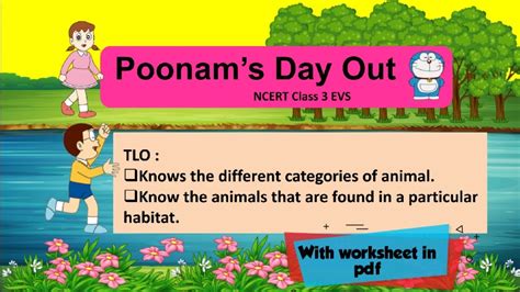 Poonams Day Out L Ncert Class 3 Evs L With Tlo And Worksheet Youtube