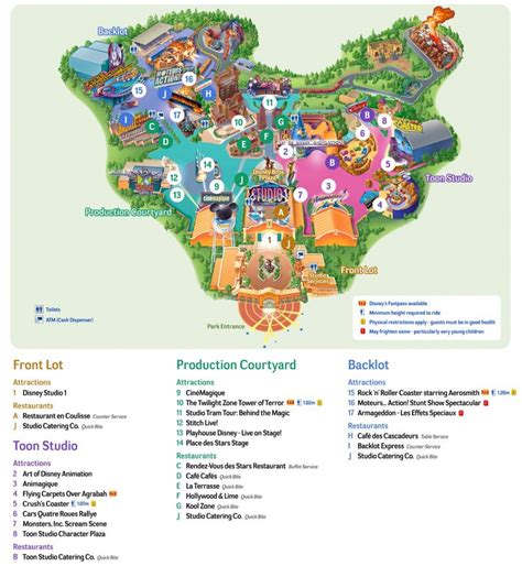 Walt Disney Studios Park Map 2025 Peter Wright