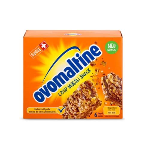 Ovomaltine Crisp Muesli Snack Bars Pieces G Swiss Food