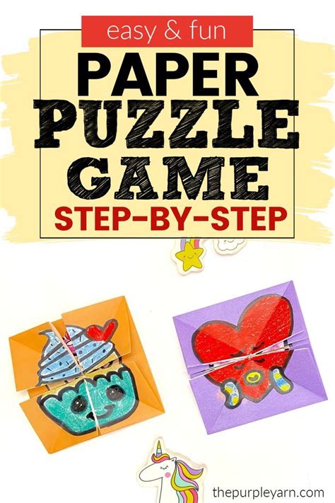 Diy Quick Paper Puzzle Game For Kids