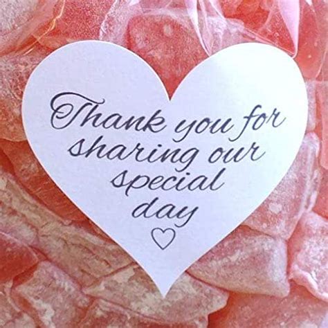 Thank You For Sharing Our Special Day Stickers For Wedding Favours