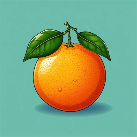 Premium Ai Image An Orange With A Leaf On It And The Bottom Of It Has