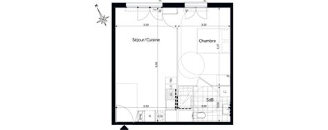 Plan Appartement T2 De 41 93 M² Neuf à Pontoise Résidence « Coeur Rosa