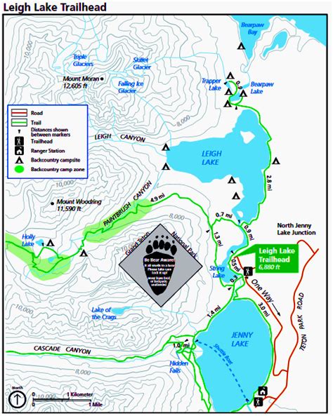 map of Jenny Lake campground, Grand Teton National Park – Mary Donahue