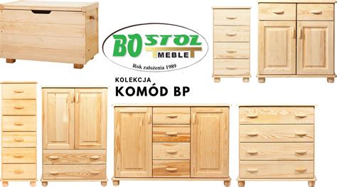 Bostol Meble Komoda Sosnowa 2D4S 80X120X40 Solidne Wykonanie 5Ed60D38