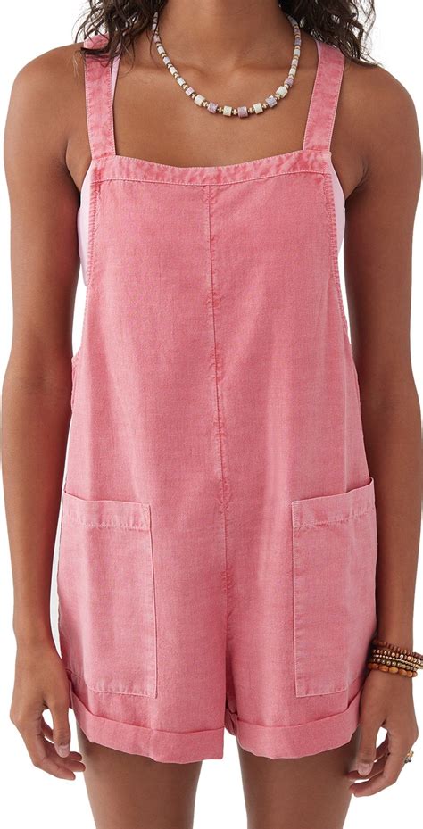 Oneill Summerlin Solid Woven Romper Womens Casual Preppy Outfits Cutie Clothes Cute