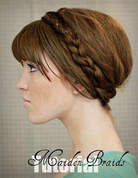 The Freckled Fox Hair Tutorial Maiden Braids Updo