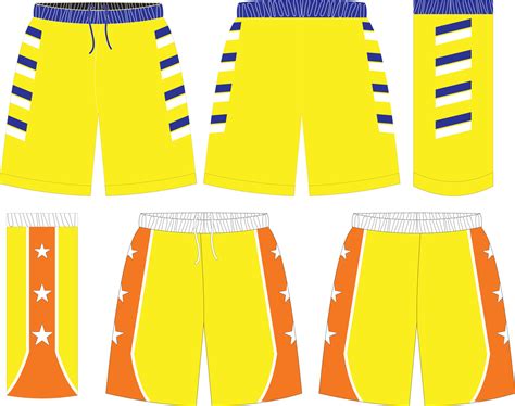 Basketball Uniform Shorts Template For Basketball Club Front And Back