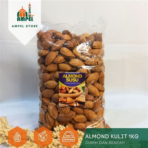 Jual Kacang ALMOND SUSU Panggang 1kg Almond Kulit Susu Bagus Untuk