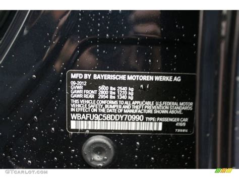 2013 5 Series Color Code 416 For Carbon Black Metallic Photo 76009834