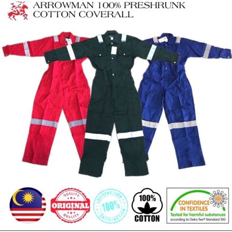 Arrowman Safety Coverall Baju Kerja Coverall Preshrunk Cotton