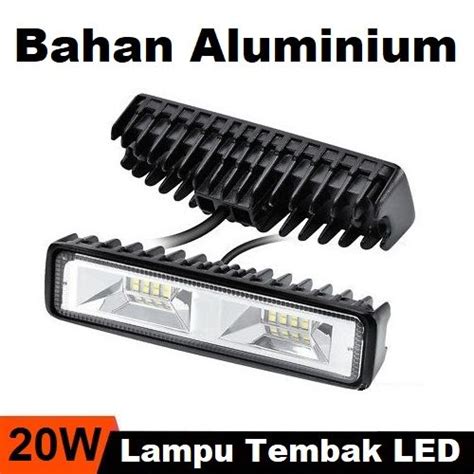 Lampu LED Cree Light Bar Sorot Tembak Slim 16 Mata Motor Mobil 6 Inci