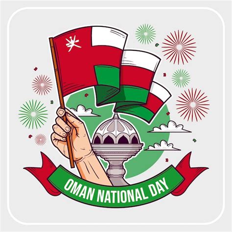 Premium Vector Hand Drawn National Day Of Oman Illustration