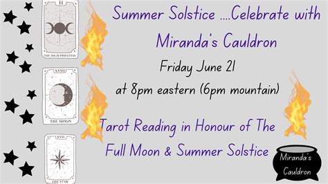 Tarot Readings For Summer Solstice And Full Moon Youtube