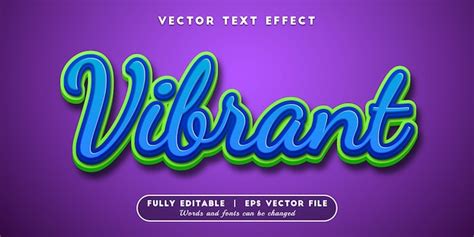 Premium Vector Vibrant Text Effect Editable Text Style