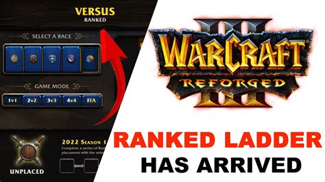 Ranked Ladder Has Arrived Warcraft3 Reforged Ptr Update 1330 Youtube