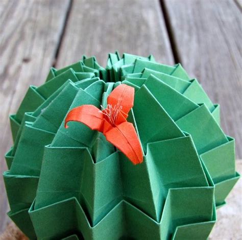 3d Origami Cactus Instructions Heart Shaped Origami