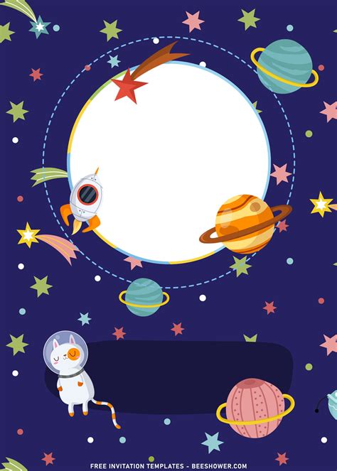 7 Cool Space Themed Birthday Invitation Templates For Your Little