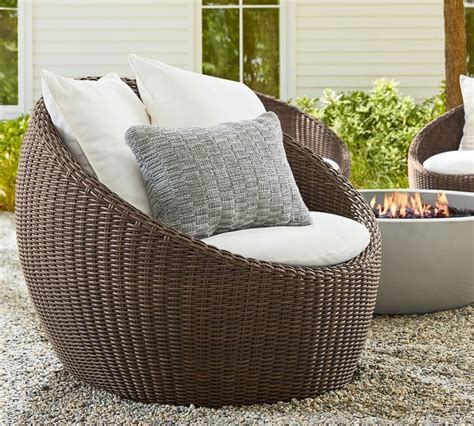 Pottery Barn Torrey All Weather Wicker Papasan Swivel Chair The Best Outdoor Furniture From