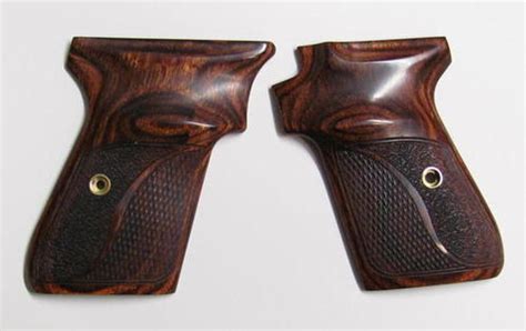 S W Walther PPK S Ultima Panel Stippled Checkering Rosewood