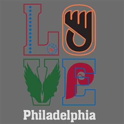 Philly Sports Teams Logos Inside Of Love Philadelphia Is The City Of