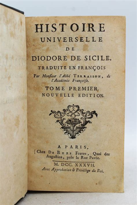 Diodore De Sicile Histoire Universelle De Diodore De Sicile