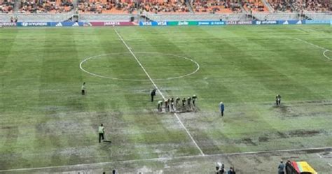 Penampakan Lapangan JIS Banjir Duel Brasil Vs Argentina Di Piala Dunia