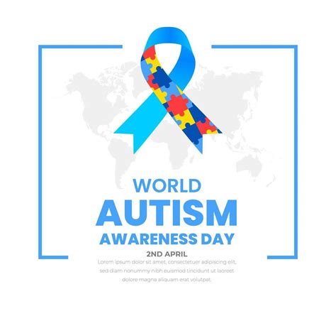 World autism awareness day background design template. World autism day colorful puzzle vector ...