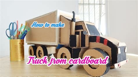 How To Make Truck From Cardboard 8 Wheel Truck Very Simple