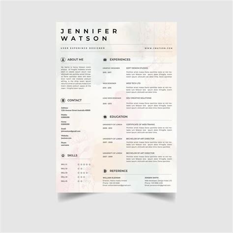 Creative Resume Design Template 21731493 Vector Art At Vecteezy