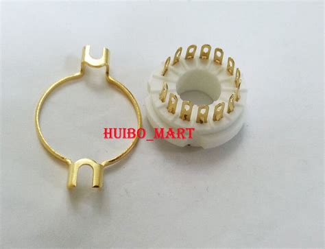 Pc Pin Gold Color Ceramics Vacuum Tube Socket For Audio Tube