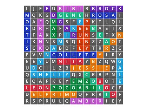 Brawl Stars Karakterlerini Bulma Wordsearch