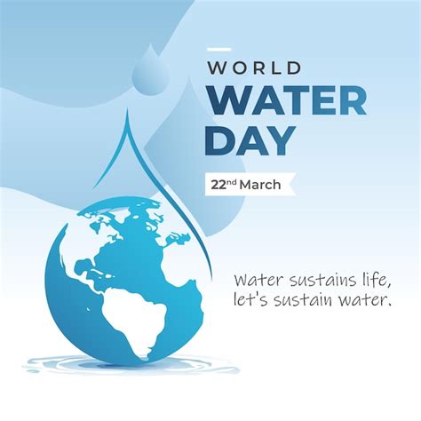 Premium Vector World Water Day Vector Background Illustration