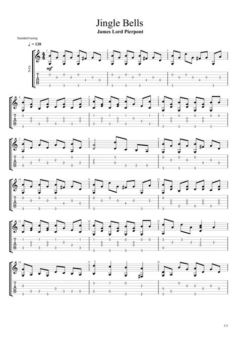 Jingle Bells Acoustic Guitar Digital Sheet Music Sheet Music Plus