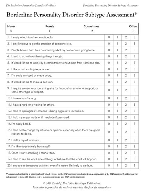 The Borderline Personality Disorder Workbook By Daniel J Fox Phd Pdf Borderline