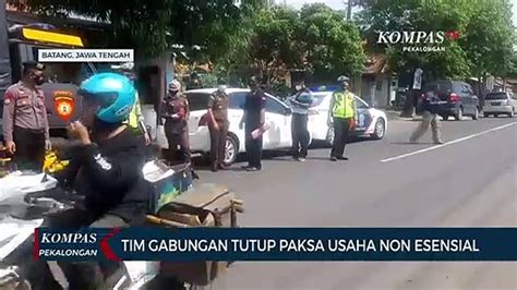 Tim Gabungan Tutup Paksa Tempat Usaha Non Esensial Video Dailymotion