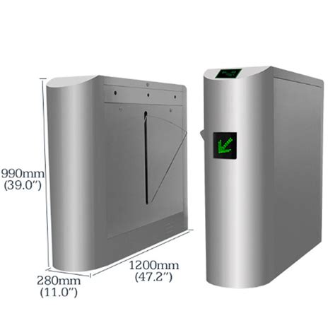 High Speed Access Control Turnstile Gate RFID Card Flap Barrier Gate