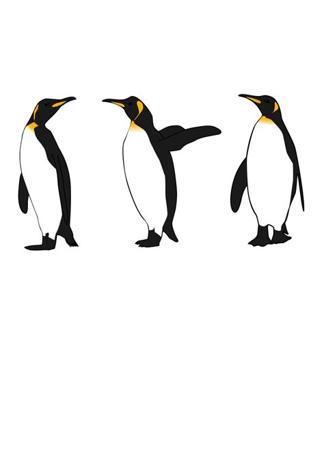 Three Penguins Standing Together Clip Art Image - ClipSafari