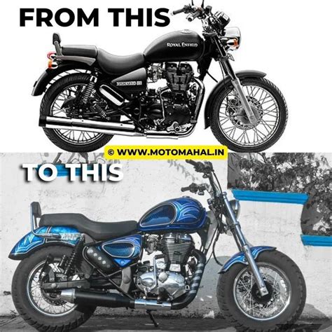 Modified Thunderbird 350 Into A Bobber Royal Enfield Harley Davidson